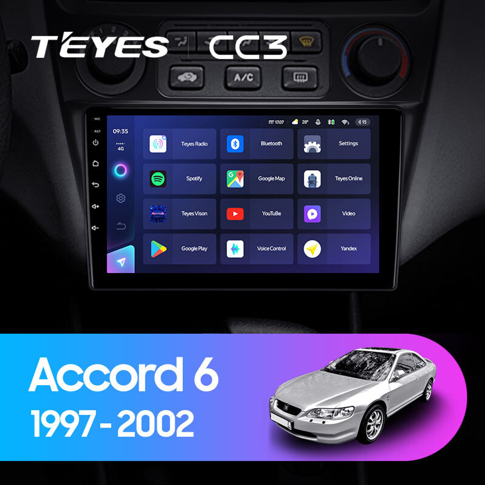 Teyes CC3 9" для Honda Accord 6 1997-2002