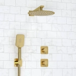 Душевая система WasserKRAFT Schunter 8200 SET2836 золото матовое