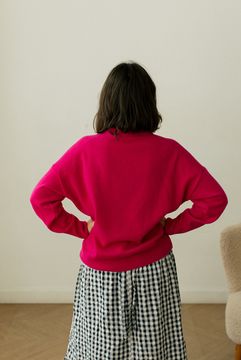 Джемпер Л.Т., 100% шерсть ягнёнка, цвет фуксия.