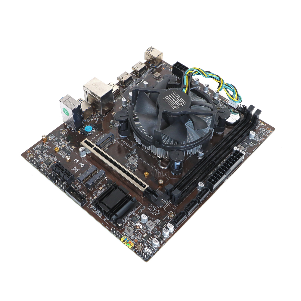 Материнская плата с процессором BaseTech H610M, Socket1700, i3-12100, mATX, Retail, Socket1700, Intel UHD Graphics 730, 2xDDR4, PCIe3.0, 2xM.2, GLAN, M.2 WiFi, 4xUSB2, 6xUSB3, 2xHDMI, DP, кулер CPU (BT-H610M-12100)