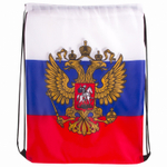Сумка-мешок на завязках "Триколор РФ" с гербом РФ 32х42 см BRAUBERG/STAFF 2283 (4 штуки в упаковке)