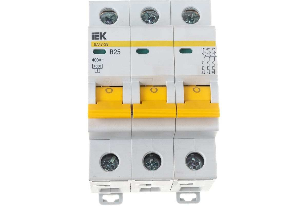 Автоматический выключатель ВА47-29 3Р 25А 4,5кА В IEK
