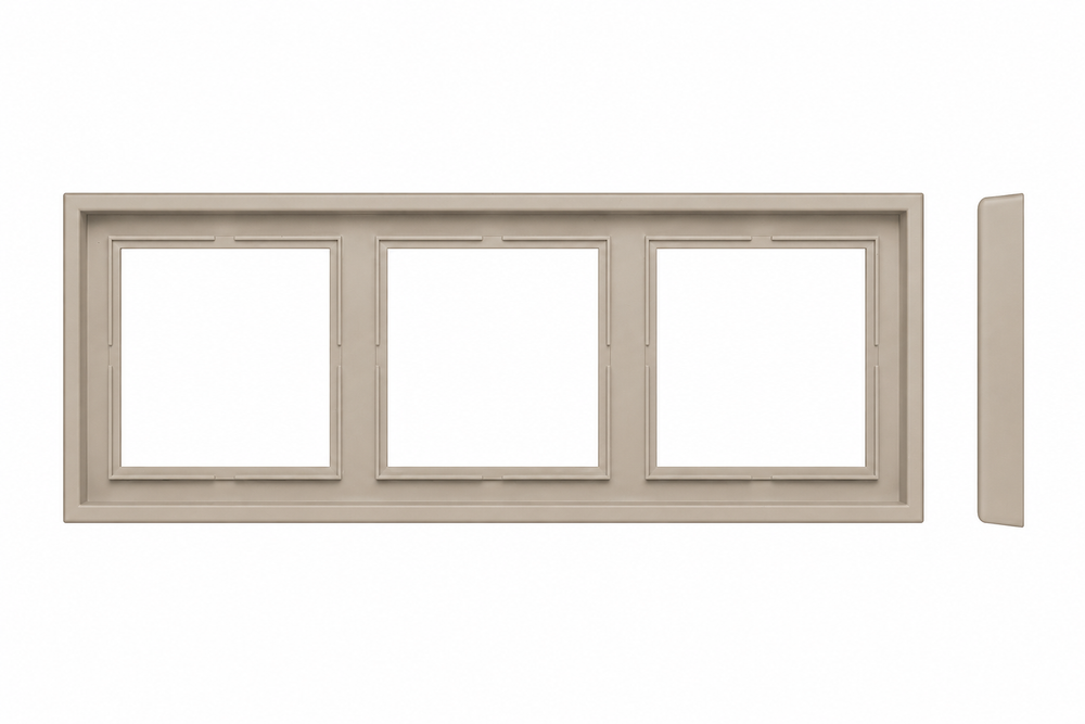 Рамка 3-местная LIREGUS MODERN K14-445-03.M/ONC кремовый матовый