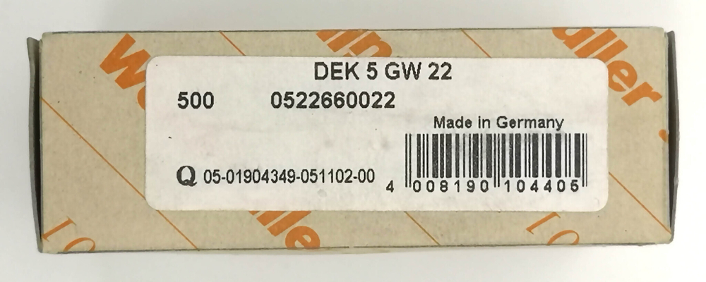 Маркер для клемм 5х5мм dekafix 5 GW 22(уп. -500 шт.) Weidmuller 0522660022