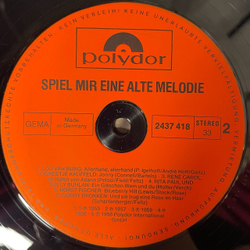 Винтажная виниловая пластинка LP Сборник Эстрады Spiel Mir Eine Alte Melodie (Germany 1977)