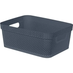 Корзина для хранения Keeplex Ajur с ручками 11л 36,5х14,1см космический серый