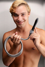 Набор для анального душа Aqua Shot Shower (Цвет: черный с серебристым)