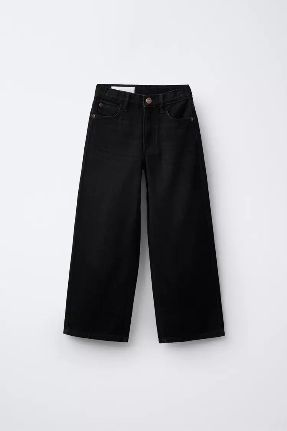 ZARA ДЖИНСЫ WIDE LEG, ЧЕРНЫЙ