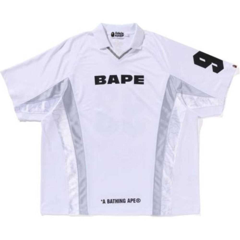 A Bathing Ape Multi Logo Relaxed Fit Soccer Jersey