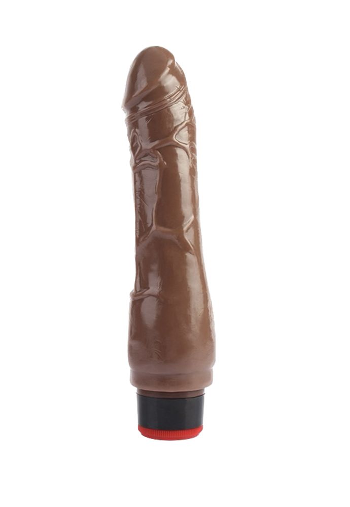 ВИБРАТОР CNT 8.1&#39;&#39; VIBRATING DILDO BROWN