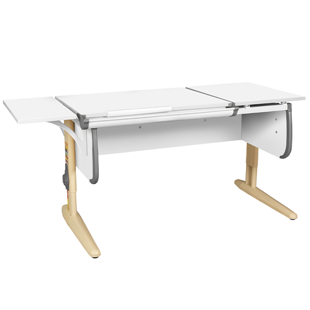 Растущая парта с короткой боковой полкой Дэми СУТ 25-01-БК1 (1500×610 мм)