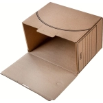 Короб архивный гофрокартон с вырубкой 320x200x240 мм бежевый до 1900 листов