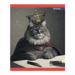 Комплект предметных тетрадей А5 48л., 10 предметов, со справ матер, скрепка, мелов. картон (стандарт), блок офсет, Alingar "Коронованные коты"