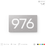 Номер на дверь 976, табличка на дверь для офиса, квартиры, кабинета, аудитории, склада, серая 120х70 мм, Айдентика Технолоджи