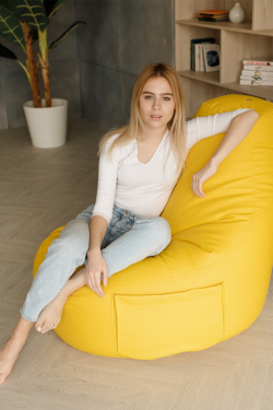 Кресло Комфорт Желтое ЭкоКожа (Классический)