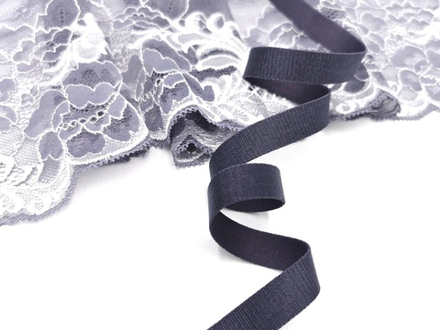 Бретелечная резинка без фестонов, 12 мм, темная чайка, (Арт:BR640/12-1825), м