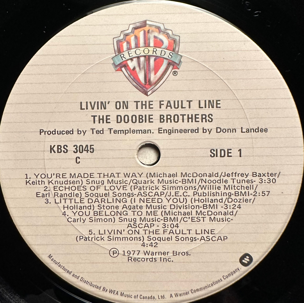 The Doobie Brothers - Livin' On The Fault Line (Канада 1977г.)