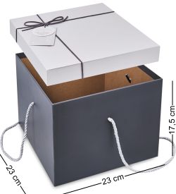 WF-196-A Набор коробок из 3 шт, серый/графитовый