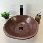 Раковина из речного камня RS-66034 44х42х15 из натурального камня