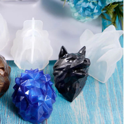 Силиконовый молд 3D «Геометрический волк»