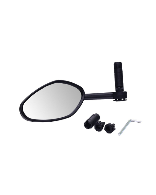 Зеркало заднего вида EasyDo, левое, крепление в руль 15-20мм, выпуклое, противоударное, 140х65мм, нейлон, черное