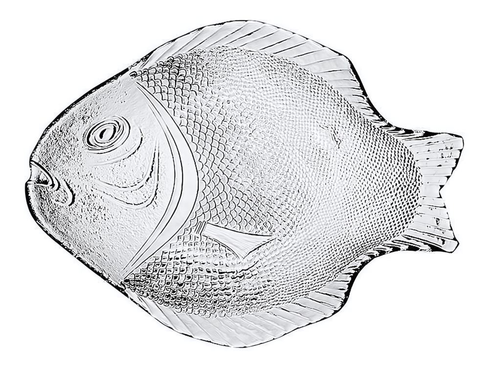 Тарелка "Marine" Рыба 196*160мм, закаленное стекло