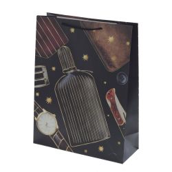 GAEM Пакет подарочный (бумага 210г/м2, блок микс 12шт), L31 W12 H40 см, 4в.