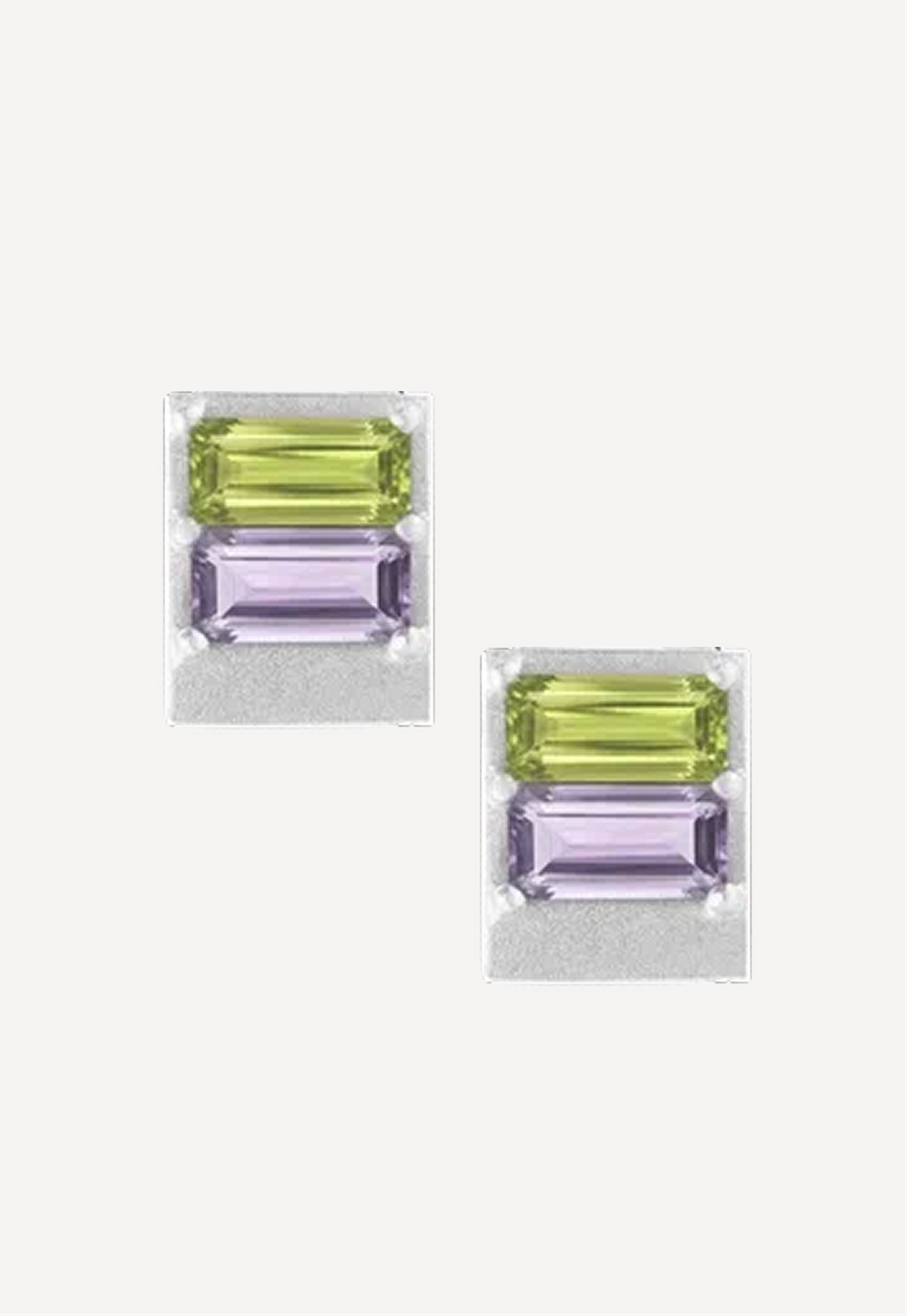 Серьги из серебра "Лавандовые поля"