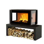 Печь-Камин АСТОВ КУБ 3С 800 на подиуме