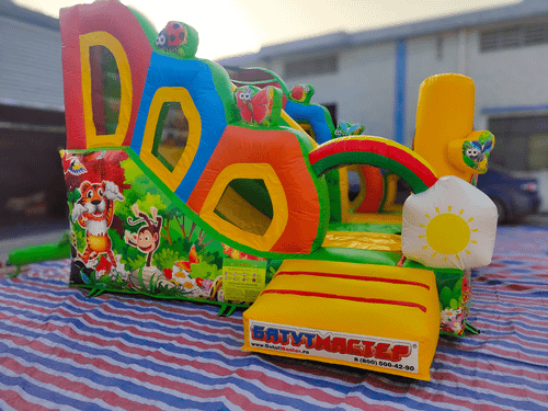 Коммерческий надувной батут «Друзья-зверята», 4*4*3 м