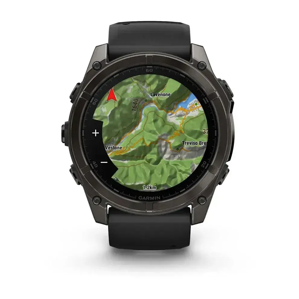 Смарт-часы Garmin fenix 8 AMOLED (51 мм) Sapphire карбоново-серый DLC черный/гравийно-серый