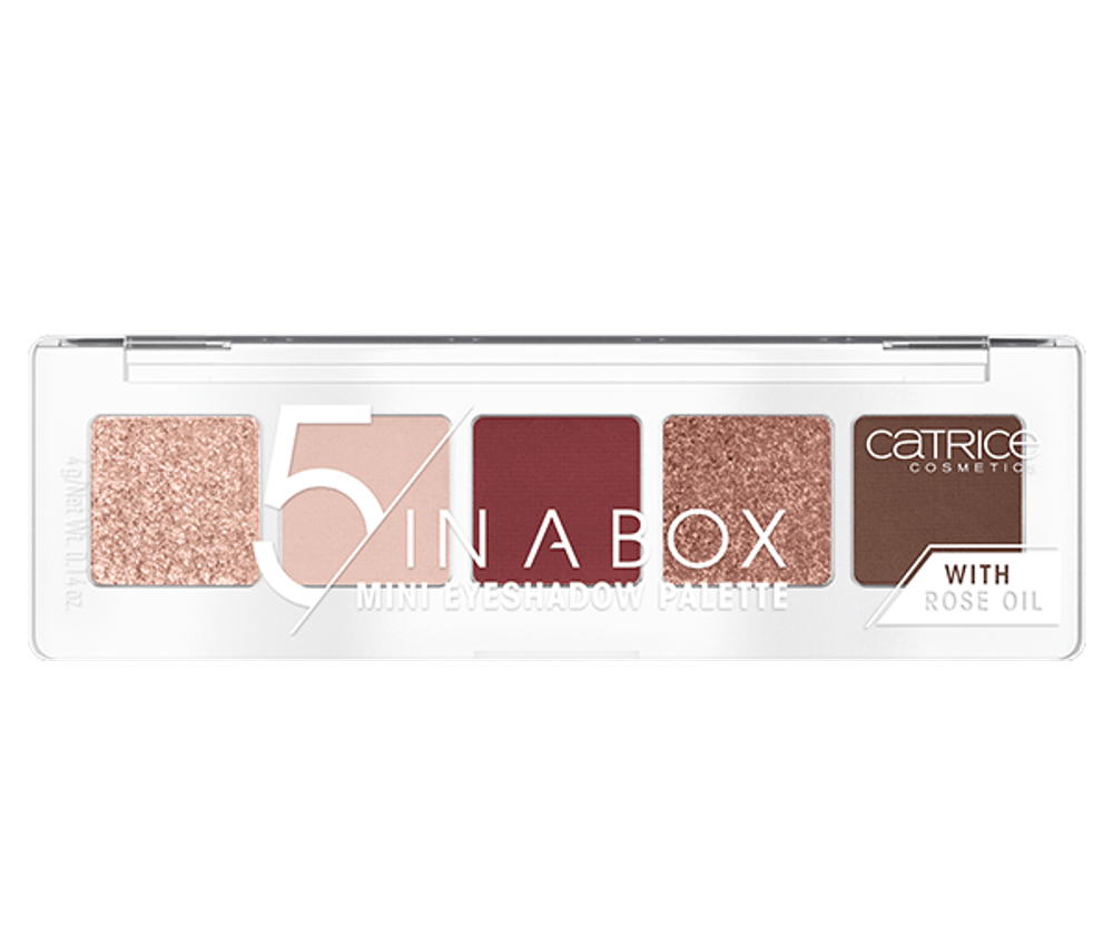 Мини-палетка теней для век CATRICE 5 in A Box Mini Eyeshadow Palette - 060 VIVID BURGUNDY LOOK