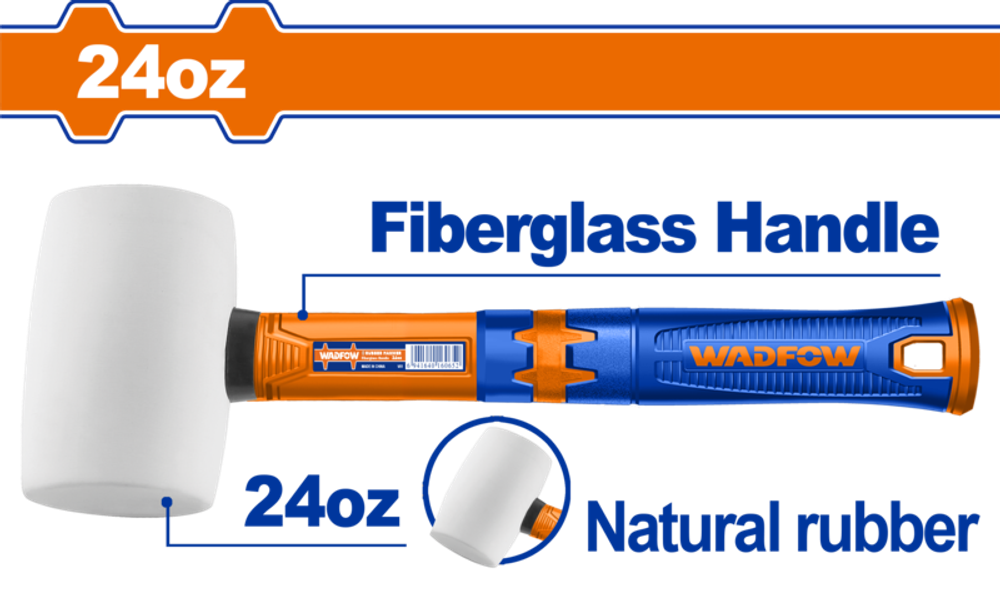 Киянка резиновая белая 660 гр (6/24) WADFOW WHM7308