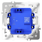 Выключатель встраиваемый VOLTUM S70 одноклавишный с подсветкой 10А, (белый глянцевый)