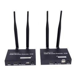 KVM удлинитель ORIENT VE054, WiFi HDMI KVM Extender (Tx+Rx), HDMI+USB беспроводной удлинитель до 200 м, HDMI 1.3, 1080p@60Hz, HDCP1.2, передача ИК сигнала управления , питание от внешних БП, метал. корпус (31372)