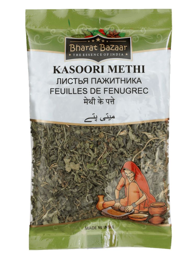 Bharat BAZAAR Kasoori Methi Листья Пажитника, 25 г, 2 шт