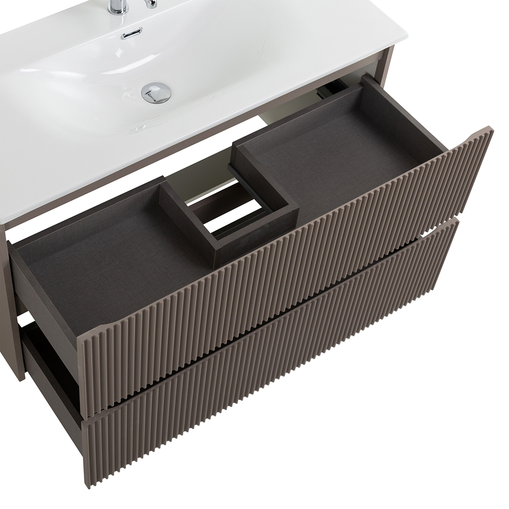 Тумба с раковиной подвесная BelBagno UNO-1200-2C-SO-СO Бежевый матовый, раковина белая BB-8099-120