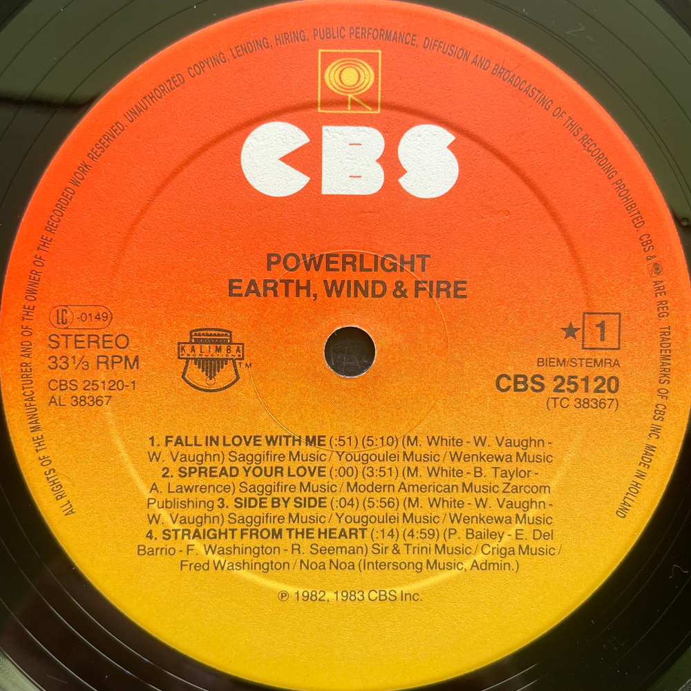 Earth, Wind & Fire - Powerlight (Голландия 1983г.)