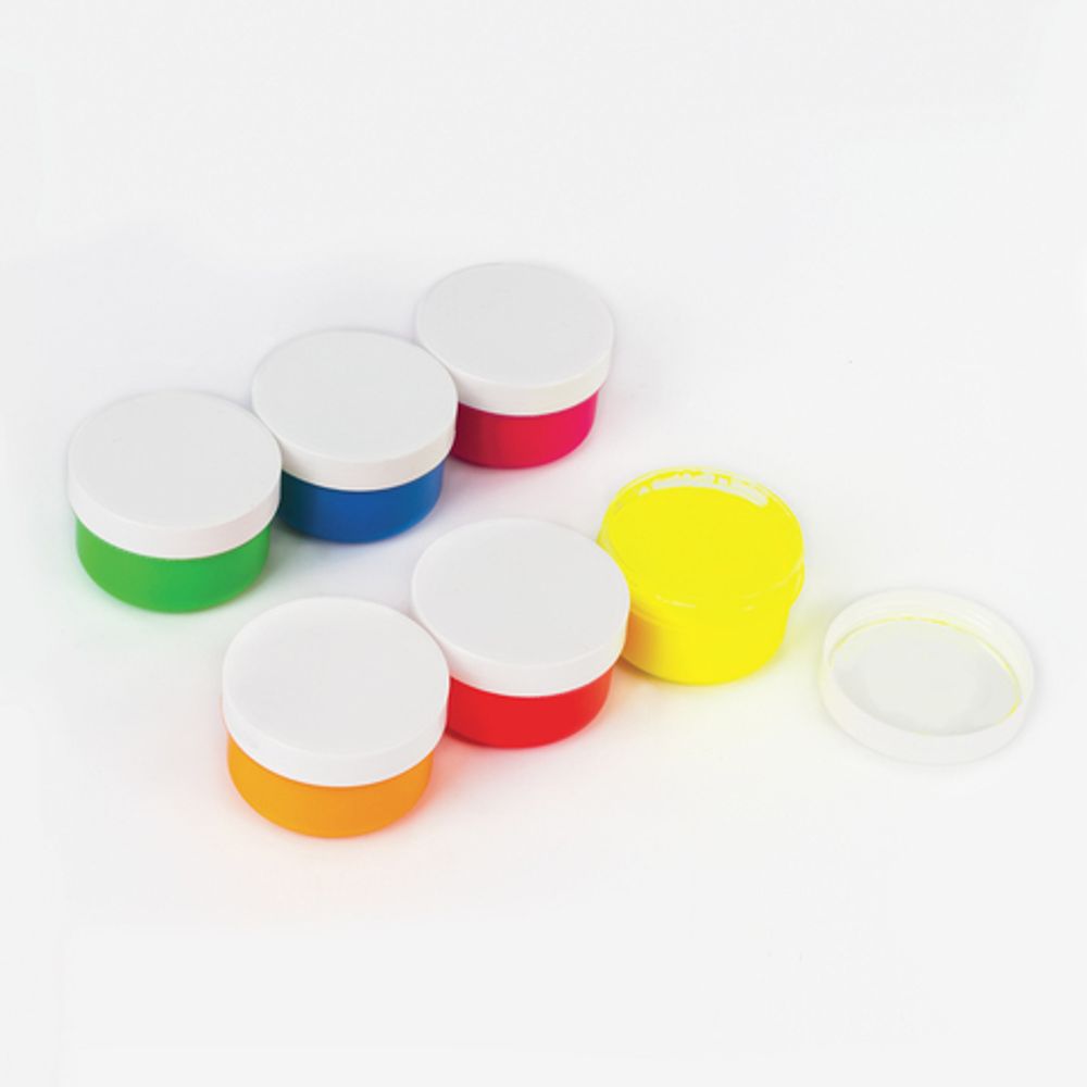 Краски пальчиковые флуоресцентные ЮНЛАНДИЯ "НЕОНЧИКИ", 6 цветов по 60 мл, в баночках, 191341