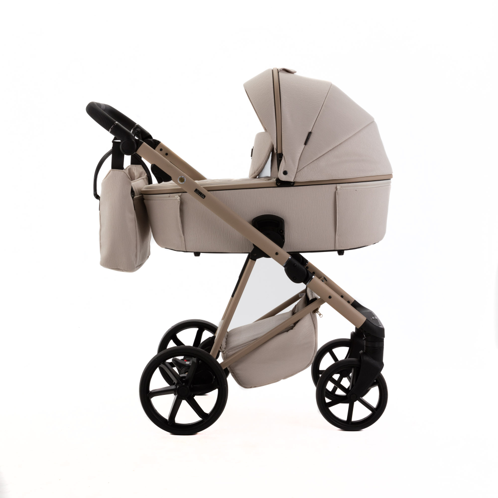 Детская универсальная коляска Adamex Delta Natura - DN-3 Vanilla (Ваниль, ткань)