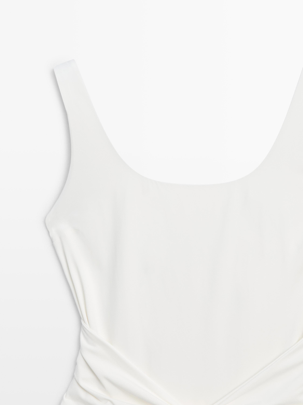 Massimo Dutti Купальник со стразами, белый