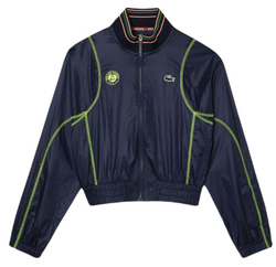 Женская Кофта теннисная Lacoste Sport Roland Garros Edition Post-Match Cropped Jacket - navy blue