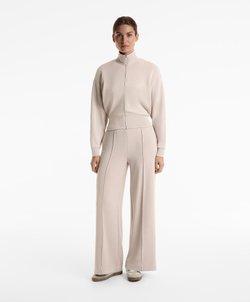 Oysho Толстовка мягкая на ощупь модальная с высоким воротником, бежевый