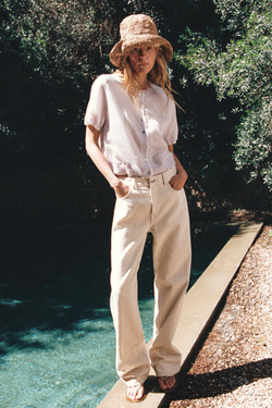 ZARA ДВУХСЛОЙНЫЙ КАРДИГАН ИЗ СМЕСОВОГО ЛЬНА, СВЕТЛАЯ МАЛЬВА