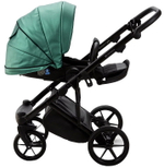 Детская коляска Adamex Lumi Air Deluxe 3 в 1 L-SM01 (ИЗУМРУД. ПЕРЛ 100% КОЖА)