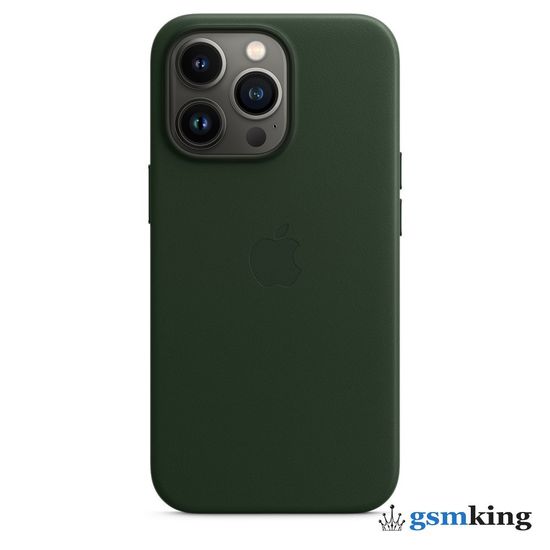 Apple Leather Case with MagSafe iPhone 13 Pro Sequoia Green «Зелёная секвойя» MM1G3ZE/A