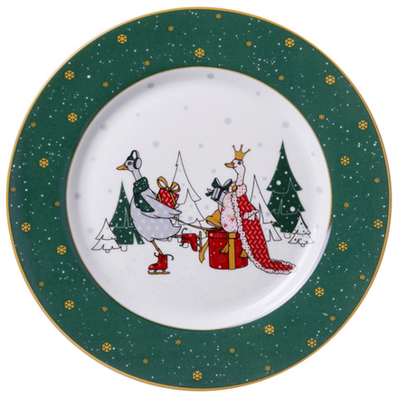 ТАРЕЛКА ОБЕДЕННАЯ LEFARD "FAMILY CHRISTMAS" 25 СМ (КОР=24ШТ,)