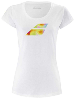 Женская теннисная футболка Babolat Exercise Big Flag Tee Women - White