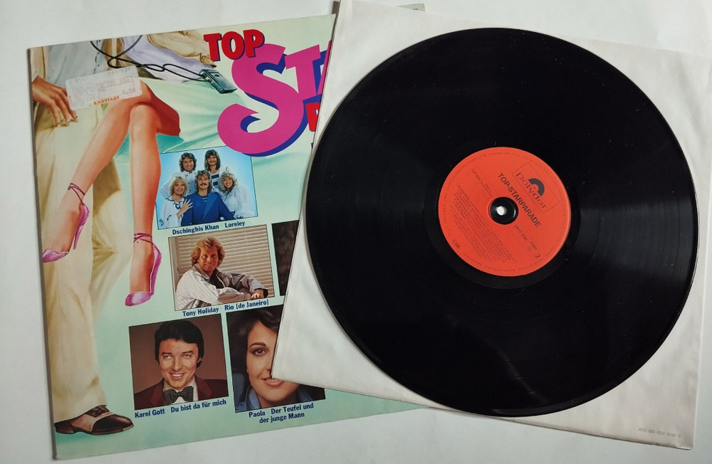 Винтажная виниловая пластинка LP Сборник Top Star Parade (Germany 1980)