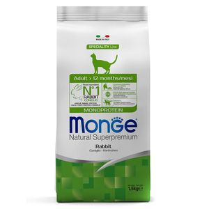 Сухой корм Monge Cat Speciality Line Monoprotein Adult для взрослых кошек, из кролика